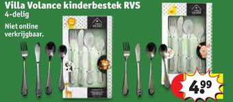 Kruidvat Villa Volance kinderbestek RVS 4-delig aanbieding