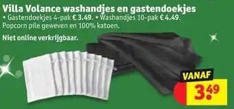 Kruidvat Villa Volance washandjes en gastendoekjes aanbieding