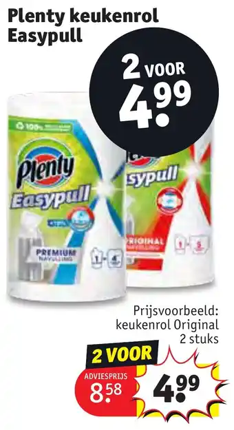 Kruidvat Plenty keukenrol Easypull aanbieding