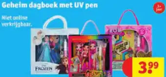 Kruidvat Geheim dagboek met UV pen aanbieding