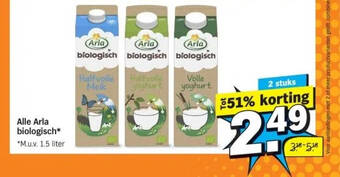 Albert Heijn Biologisch arla aanbieding