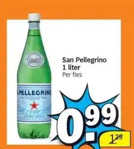 Albert Heijn San pellegrino 1 liter per fles aanbieding