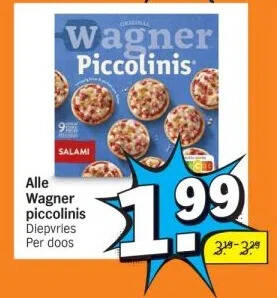 Albert Heijn Alle wagner piccolinis diepvries aanbieding