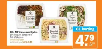 Albert Heijn Alle ah verse maaltijden aanbieding