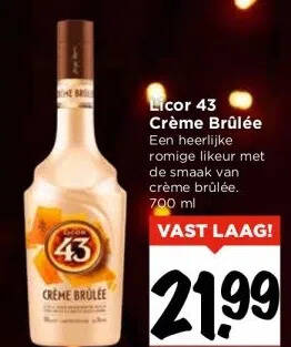 Vomar Licor 43 crème brûlée aanbieding