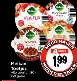 Vomar Melkan toetjes aanbieding