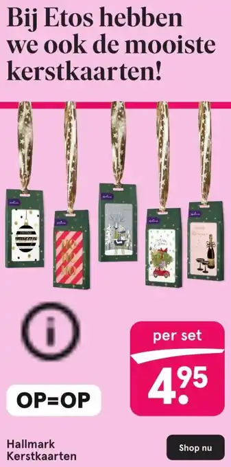 Etos Hallmark Kerstkaarten aanbieding