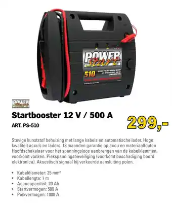 Toolspecial Power Start Startbooster 12V / 500A | PS-510 aanbieding