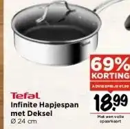 Vomar Voordeelmarkt Infinite hapjespan tefal met deksel aanbieding