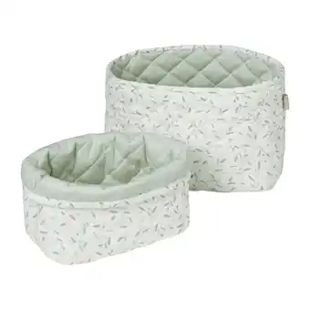 Babypark Cam cam copenhagen green leaves opbergmand 2 stuks aanbieding