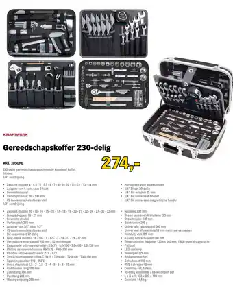 Toolspecial Kraftwerk Gereedschapskoffer 230-delig | 1050NL aanbieding