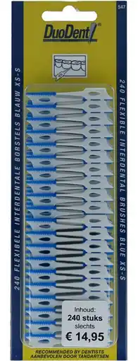 De Online Drogist Duodent flexibele interdentale borstels blauw xs-s aanbieding