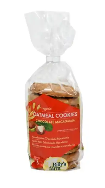 De Online Drogist Billy&aposs farm biologische haverkoeken macadamia chocolade aanbieding