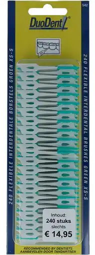 De Online Drogist Duodent flexibele interdentale borstels groen xs-s aanbieding