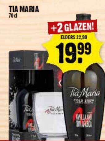 Dirck 3 TIA MARIA 70cl aanbieding