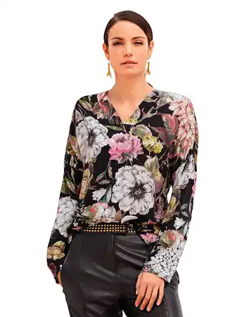 Klingel Blouse met bloemenpatroon amy vermont zwart/multicolor aanbieding