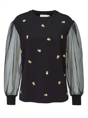 Klingel Sweatshirt met organzamouwen sienna zwart aanbieding