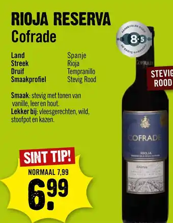 Dirck 3 RIOJA RESERVA Cofrade aanbieding