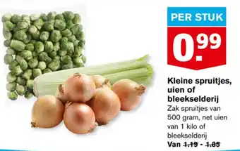 Hoogvliet Kleine spruitjes, uien of bleekselderij aanbieding