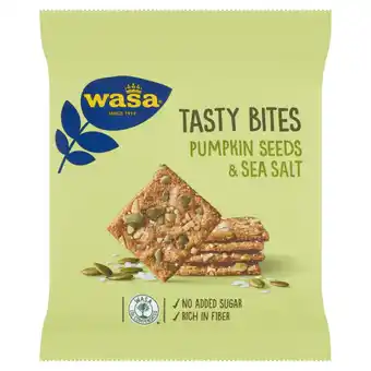 Albert Heijn Wasa Tasty bites pumpkin seeds & sea salt aanbieding