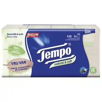Albert Heijn Tempo Natural & soft zakdoekjes aanbieding