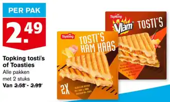 Hoogvliet Topking tosti's of Toasties aanbieding