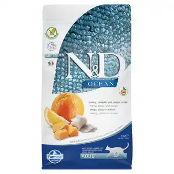 Zooplus Farmina n&d ocean graanvrij haring, pompoen en sinaasappel adult kattenvoer - 1,5 kg aanbieding