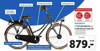 Lidl E-Bike nassau cargo III aanbieding