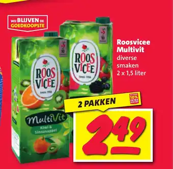 Nettorama Roosvicee Multivit diverse smaken 2 x 1,5 liter aanbieding