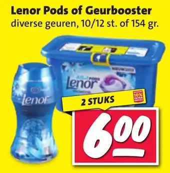 Nettorama Lenor Pods of Geurbooster diverse geuren, 10/12 st. of 154 gr. aanbieding