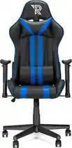 Bol.com Ranqer felix gamestoel - gaming chair / gaming stoel - ergonomische bureaustoel - verstelbaar armleuningen - zwart / blauw aanbieding