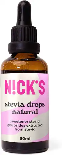 Amazon Nicks stevia drops, natuurlijk stevia vloeibaar, suikervrij tafelzoet, zonder calorieën met pipet 50 ml aanbieding