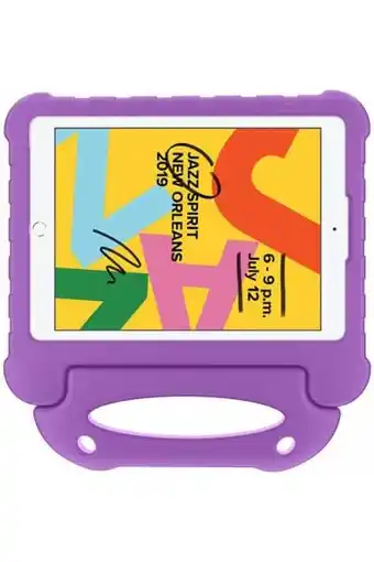 Amazon Ipad 10.2 2019/2020 / 2021 kinder tablethoes met handvat paars aanbieding