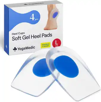 Amazon Yogamedic hielkussens voor schoenen, 4 stuks, voor behandeling achillespees, plantaire fasciitis, hielspoor, hielpijn, (maat  aanbieding