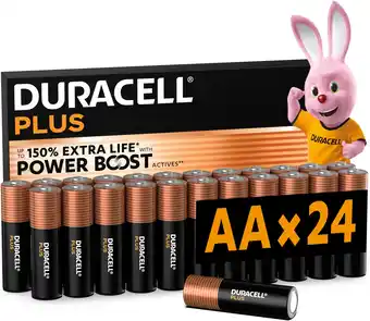 Amazon Duracell plus aa-batterijen (24 stuks) - 1,5v-alkaline batterijen - gaan tot 100% langer mee - betrouwbaar voor dagelijks geb aanbieding