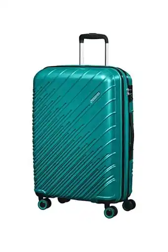 Amazon American tourister speedstar - spinner m, uitbreidbare koffer, 67,5 cm, 66,5/70 l, turquoise (deep turquoise), turquoise (dee aanbieding