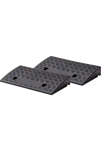 Amazon Cartrend 10646 set van 2 plastic oprijplaten, hellingen voor auto, motorfiets, rolstoel en voetganger, zwart aanbieding