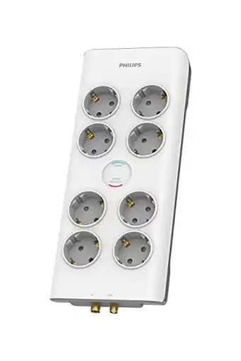 Amazon Philips spn7081wa/39 stekkerdoos - overspanningsbeveiliging - 8-voudige stopcontacten - 900 j - 2 m kabel en schakelaar - ste aanbieding