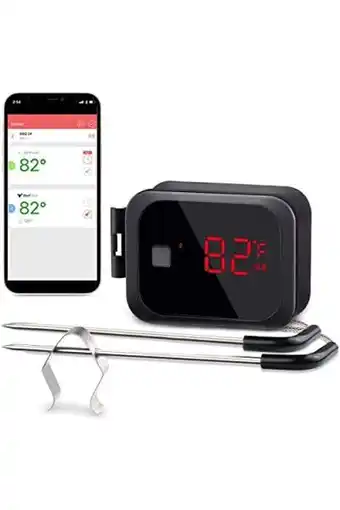 Amazon Inkbird bluetooth barbecue thermometer met 2 probes en kook timer optie voor bbq voedsel koken grillen vlees roken oven aanbieding