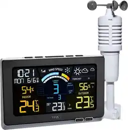 Amazon Tfa dostmann draadloze weerstation spring breeze, 35.1140.01, temperatuur en luchtvochtigheid binnen en buiten, weersverwacht aanbieding