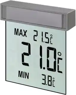 Amazon Tfa dostmann digitale raamthermometer vision , 30.1025, groot display voor het aflezen van de buitentemperatuur, maximum en m aanbieding