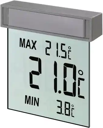 Amazon Tfa dostmann digitale raamthermometer vision , 30.1025, groot display voor het aflezen van de buitentemperatuur, maximum en m aanbieding