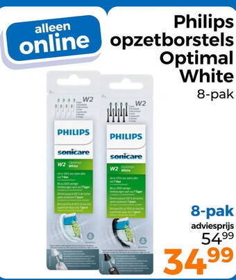 Trekpleister Philips opzetborstels optimal white aanbieding