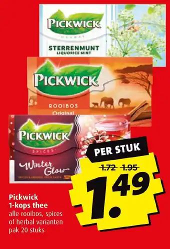 Boni Pickwick 1-kops thee aanbieding