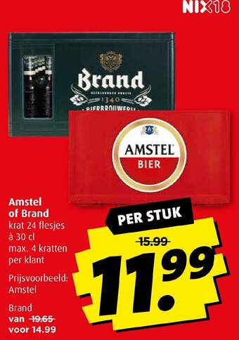 Boni Amstel of Brand aanbieding