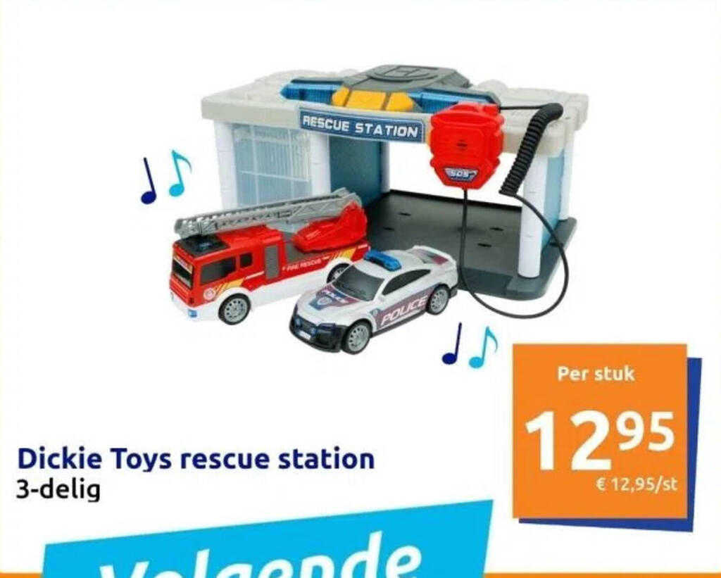 Dickie Toys rescue station 3delig aanbieding bij Action