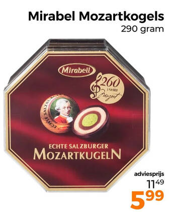 Trekpleister Mirabel mozartkogels aanbieding