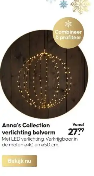 Boerenbond Anna's collection verlichting bolvorm aanbieding