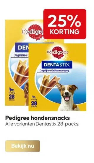 Boerenbond Pedigree hondensnacks aanbieding