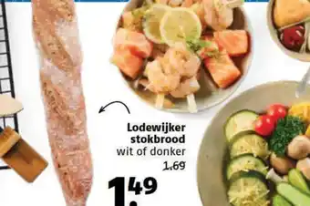 Poiesz Lodewijker stokbrood wit of donker aanbieding